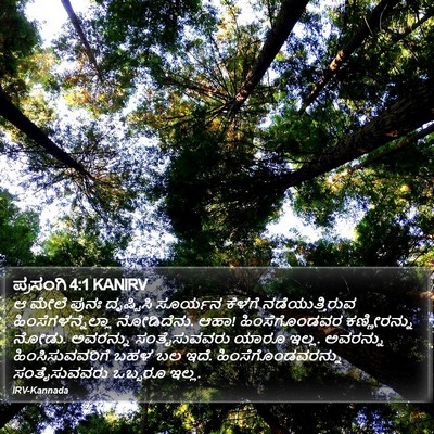 ಪ್ರಸಂಗಿ 4:1 KANIRV Bible Verse Image