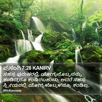 ಪ್ರಸಂಗಿ 7:28 KANIRV Bible Verse Image