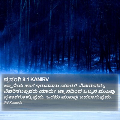 ಪ್ರಸಂಗಿ 8:1 KANIRV Bible Verse Image