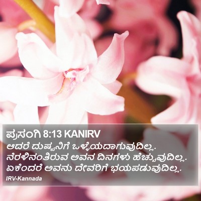ಪ್ರಸಂಗಿ 8:13 KANIRV Bible Verse Image