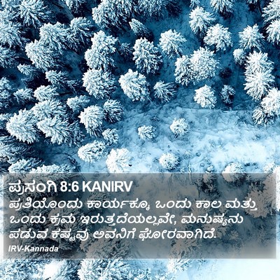 ಪ್ರಸಂಗಿ 8:6 KANIRV Bible Verse Image