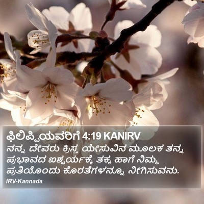 ಫಿಲಿಪ್ಪಿಯವರಿಗೆ 4:19 KANIRV Bible Verse Image