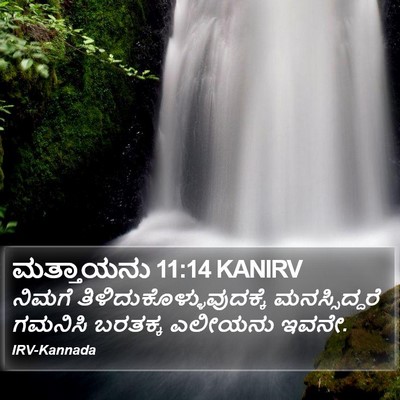 ಮತ್ತಾಯನು 11:14 KANIRV Bible Verse Image