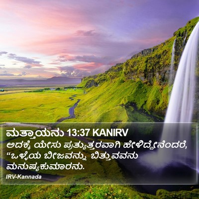ಮತ್ತಾಯನು 13:37 KANIRV Bible Verse Image