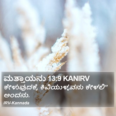 ಮತ್ತಾಯನು 13:9 KANIRV Bible Verse Image