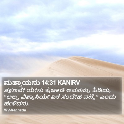 ಮತ್ತಾಯನು 14:31 KANIRV Bible Verse Image