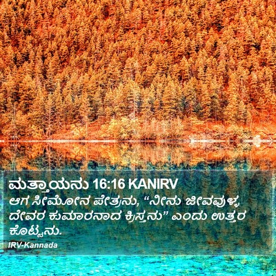 ಮತ್ತಾಯನು 16:16 KANIRV Bible Verse Image