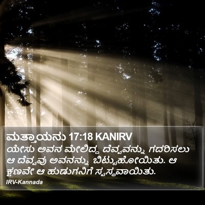 ಮತ್ತಾಯನು 17:18 KANIRV Bible Verse Image