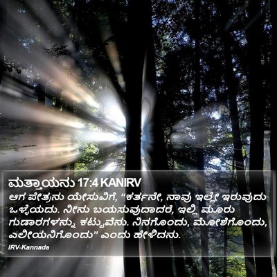ಮತ್ತಾಯನು 17:4 KANIRV Bible Verse Image