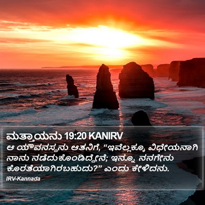 ಮತ್ತಾಯನು 19:20 KANIRV Bible Verse Image