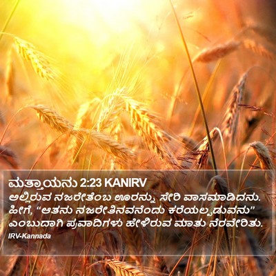ಮತ್ತಾಯನು 2:23 KANIRV Bible Verse Image