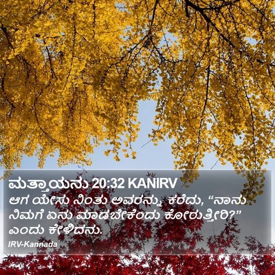 ಮತ್ತಾಯನು 20:32 KANIRV Bible Verse Image