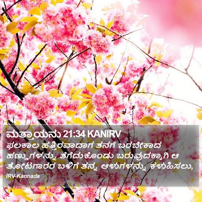 ಮತ್ತಾಯನು 21:34 KANIRV Bible Verse Image