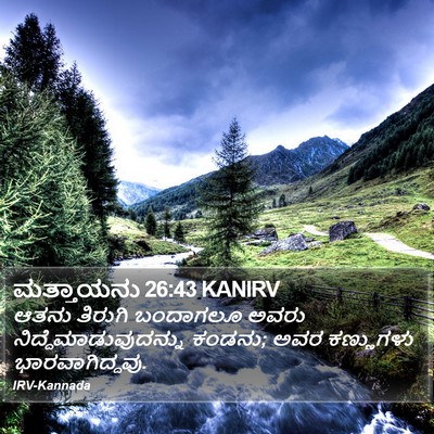 ಮತ್ತಾಯನು 26:43 KANIRV Bible Verse Image