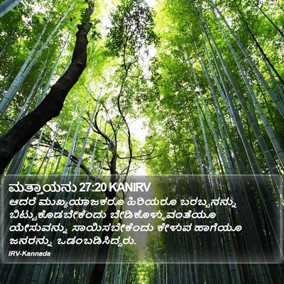 ಮತ್ತಾಯನು 27:20 KANIRV Bible Verse Image
