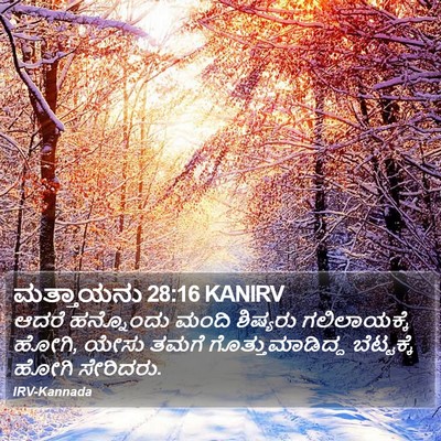ಮತ್ತಾಯನು 28:16 KANIRV Bible Verse Image
