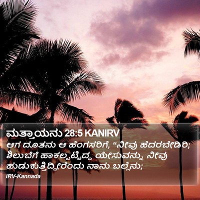 ಮತ್ತಾಯನು 28:5 KANIRV Bible Verse Image