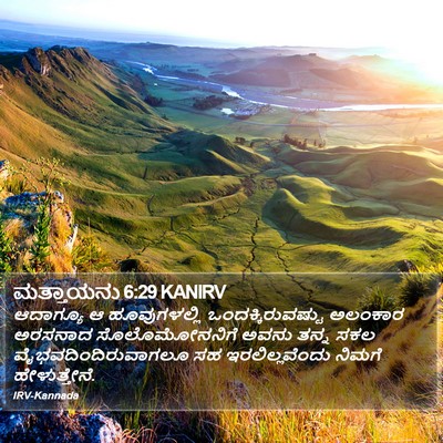 ಮತ್ತಾಯನು 6:29 KANIRV Bible Verse Image