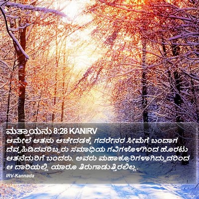 ಮತ್ತಾಯನು 8:28 KANIRV Bible Verse Image