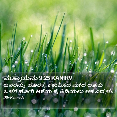 ಮತ್ತಾಯನು 9:25 KANIRV Bible Verse Image