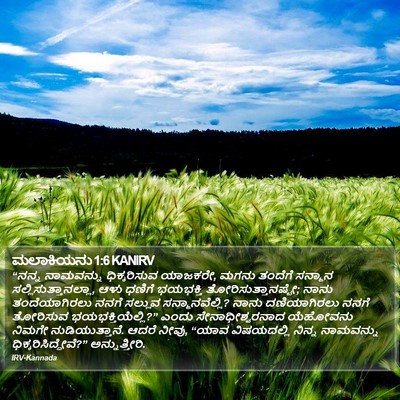 ಮಲಾಕಿಯನು 1:6 KANIRV Bible Verse Image