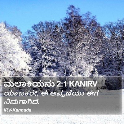 ಮಲಾಕಿಯನು 2:1 KANIRV Bible Verse Image
