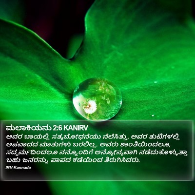 ಮಲಾಕಿಯನು 2:6 KANIRV Bible Verse Image