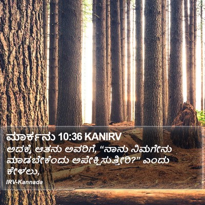 ಮಾರ್ಕನು 10:36 KANIRV Bible Verse Image