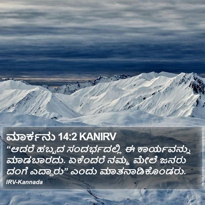 ಮಾರ್ಕನು 14:2 KANIRV Bible Verse Image
