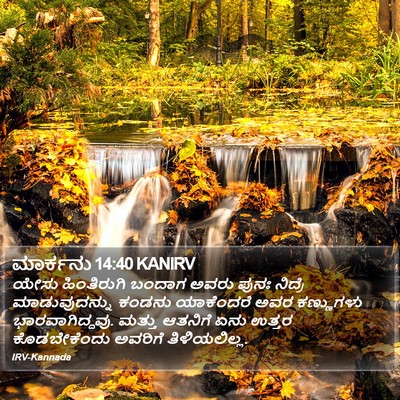 ಮಾರ್ಕನು 14:40 KANIRV Bible Verse Image