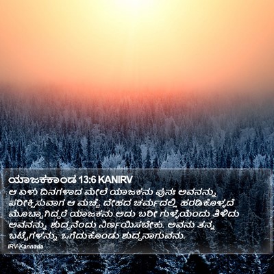 ಯಾಜಕಕಾಂಡ 13:6 KANIRV Bible Verse Image