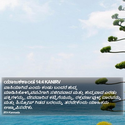 ಯಾಜಕಕಾಂಡ 14:4 KANIRV Bible Verse Image