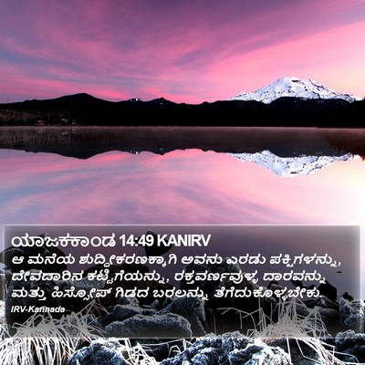ಯಾಜಕಕಾಂಡ 14:49 KANIRV Bible Verse Image