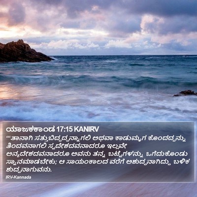 ಯಾಜಕಕಾಂಡ 17:15 KANIRV Bible Verse Image