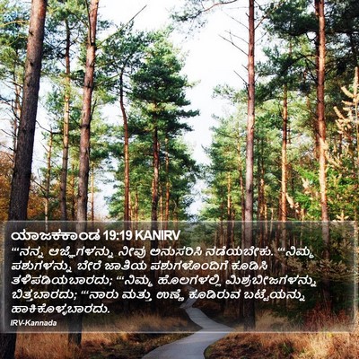 ಯಾಜಕಕಾಂಡ 19:19 KANIRV Bible Verse Image
