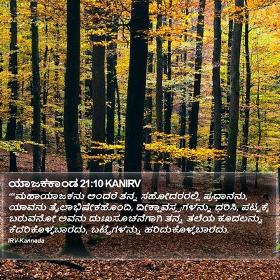 ಯಾಜಕಕಾಂಡ 21:10 KANIRV Bible Verse Image