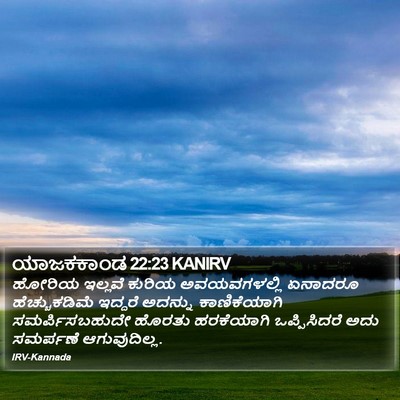 ಯಾಜಕಕಾಂಡ 22:23 KANIRV Bible Verse Image