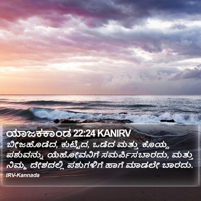 ಯಾಜಕಕಾಂಡ 22:24 KANIRV Bible Verse Image