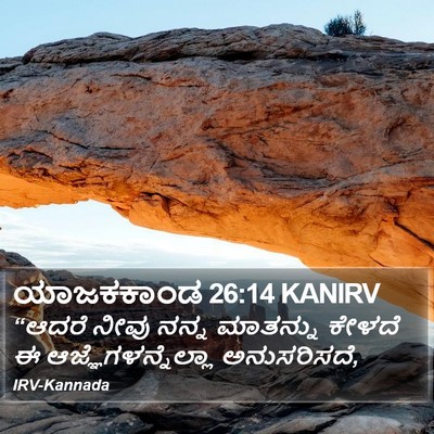 ಯಾಜಕಕಾಂಡ 26:14 KANIRV Bible Verse Image