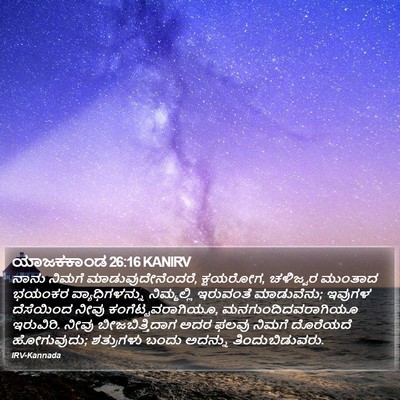 ಯಾಜಕಕಾಂಡ 26:16 KANIRV Bible Verse Image