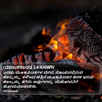 ಯಾಜಕಕಾಂಡ 3:4 KANIRV Bible Verse Image