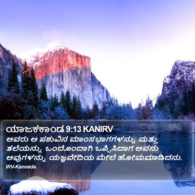 ಯಾಜಕಕಾಂಡ 9:13 KANIRV Bible Verse Image
