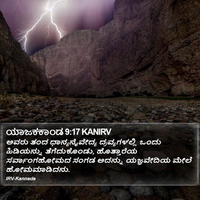 ಯಾಜಕಕಾಂಡ 9:17 KANIRV Bible Verse Image