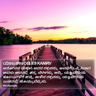 ಯಾಜಕಕಾಂಡ 9:9 KANIRV Bible Verse Image
