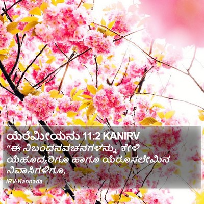 ಯೆರೆಮೀಯನು 11:2 KANIRV Bible Verse Image