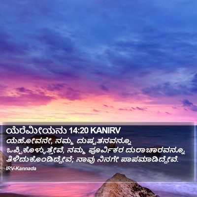 ಯೆರೆಮೀಯನು 14:20 KANIRV Bible Verse Image