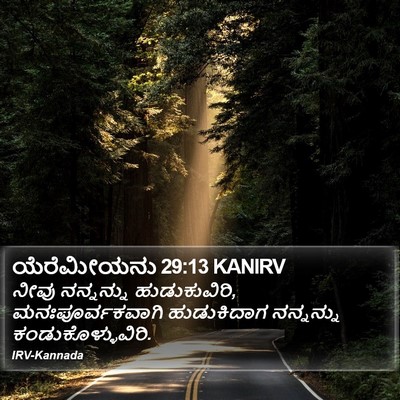 ಯೆರೆಮೀಯನು 29:13 KANIRV Bible Verse Image