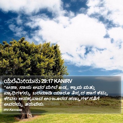 ಯೆರೆಮೀಯನು 29:17 KANIRV Bible Verse Image