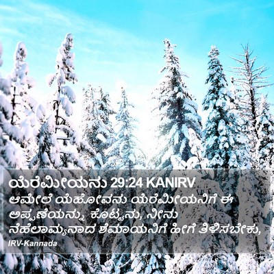 ಯೆರೆಮೀಯನು 29:24 KANIRV Bible Verse Image