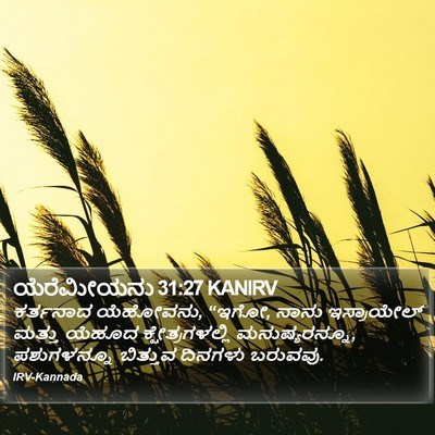 ಯೆರೆಮೀಯನು 31:27 KANIRV Bible Verse Image